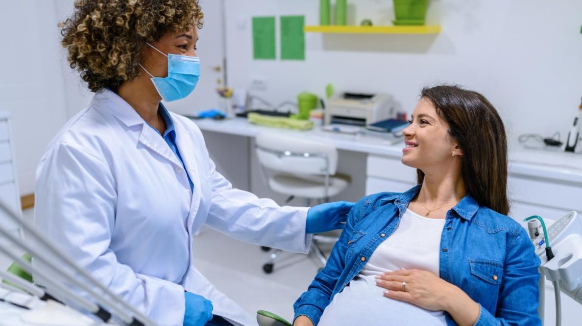 pregnant woman at the dentist