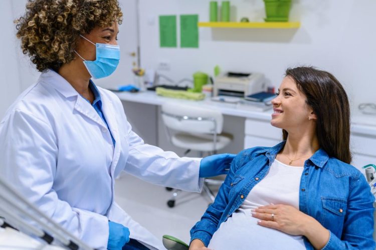 pregnant woman at the dentist