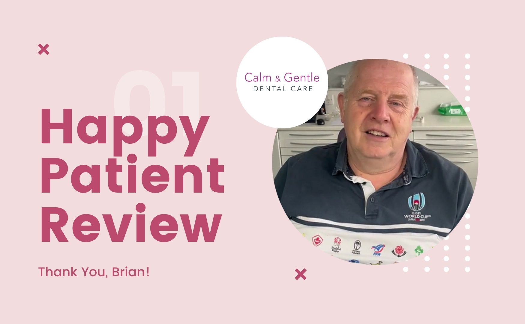 nervous patient Brian sharing his experience with calm and gentle dental care